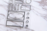 Weekly Stamp, to do stamp, Planner Stamp, Weather stamp, title stamp, cute stamp, kawaii stamp, Rubber transparent clear stamp/