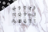 Flower Plant Names transparent Stamp, Planner Stamp, pen stamp, cute stamp, kawaii stamp, Rubber transparent clear stamp