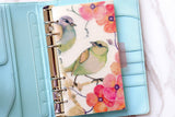 Set of 5 Watercolour Bird Flower Garden Planner dividers/A5 Semi-transparent Plastic  planner dividers/Dashboard/index dividers