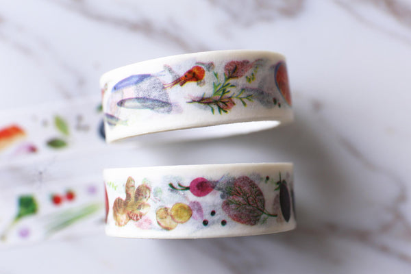 Set of 2 Food Washi  Tape  / SushiI Tape /Vegetables Washi tape/ Masking tape/ japanese washi tape/Planner Supplies/OT078