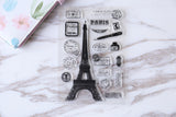 Paris Travel Transparent Stamp/ Eiffel Tower Rubber Stamps/ travel stamps/  Planning accessory