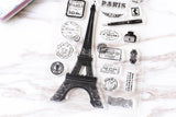 Paris Travel Transparent Stamp/ Eiffel Tower Rubber Stamps/ travel stamps/  Planning accessory