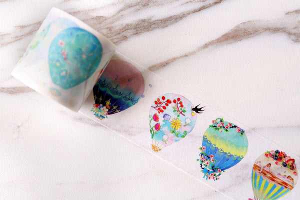 Hot Air Balloon Masking Tape/ Beautiful Watercolor hot air ballon  Flower Balloons /Canberra Masking tape/ washi tape