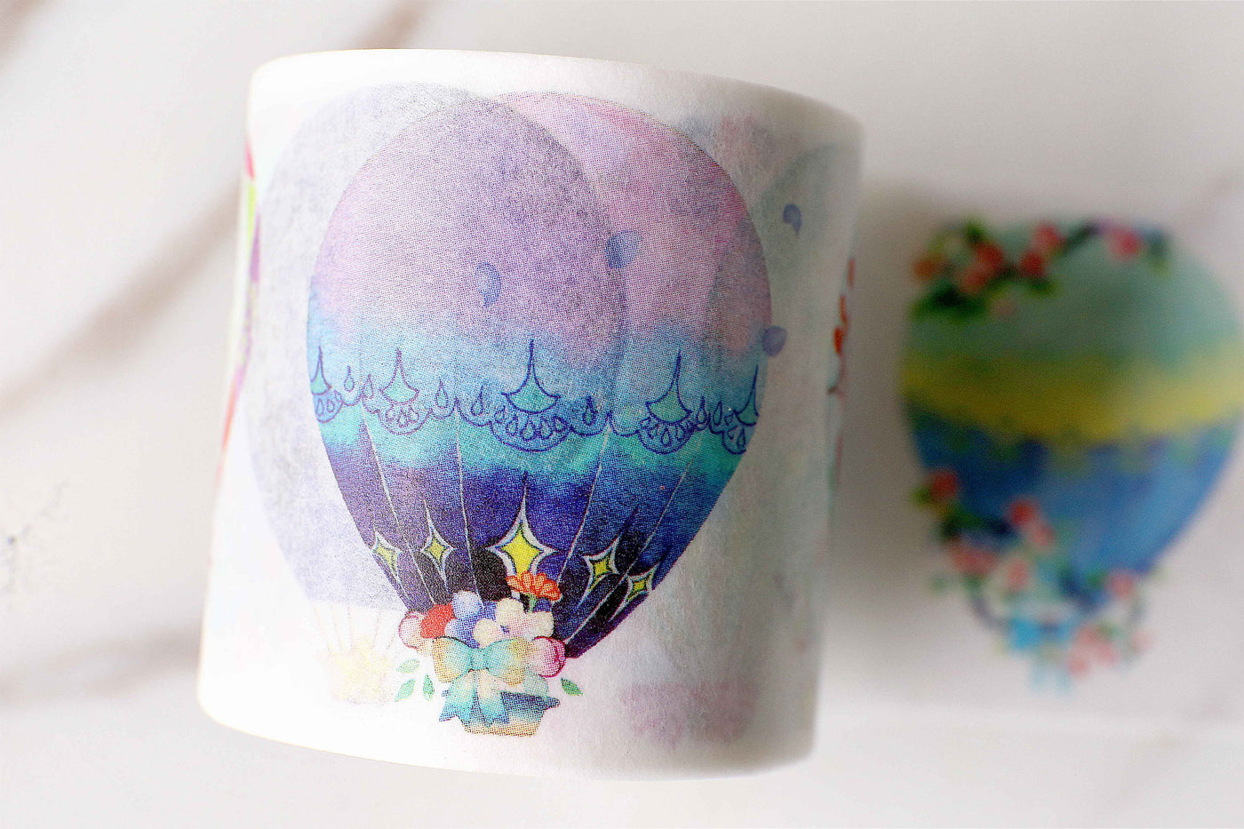Hot Air Balloon Masking Tape/ Beautiful Watercolor hot air ballon  Flower Balloons /Canberra Masking tape/ washi tape