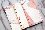 cute  planner inserts/colorful grids and lines  filofax a6 inserts, filofax personal inserts, PRINTED garden Kawaii  inserts