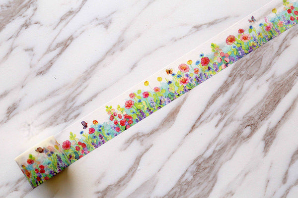 Flower Garden  Washi Tape /Flowers with butterfly washi tape /Japanese washi Tape/Decorative Stickers /DIY scrapbook washi tape