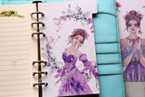 Set of 6 Beauty Planner dividers/Classical beauty personal size  paper  planner dividers/lady  Dashboard/index dividers