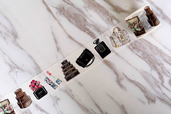 Luxury Bags Washi tape /bags and Lipstick washi tape /classic Lady bag purses perfume washi tape /Canberra Masking tape/