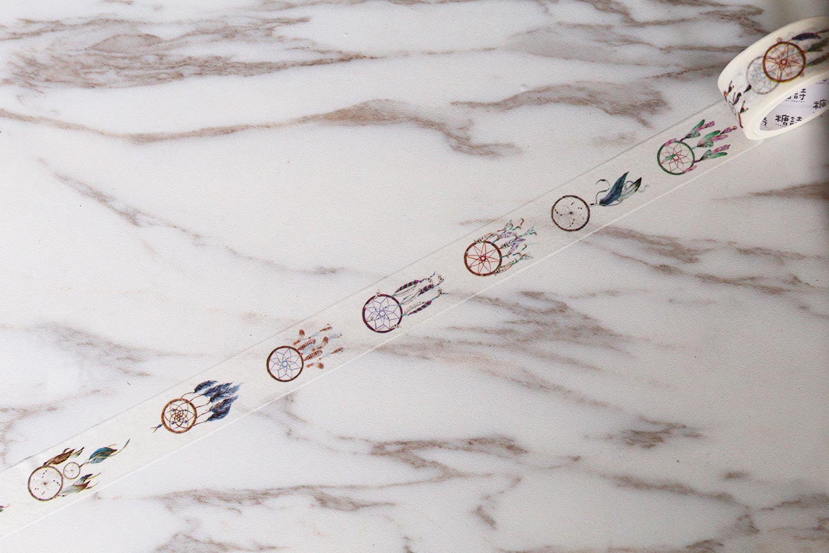 Dreamcatcher Washi Tape/Pretty Washi Tape/ Pretty Feather Dream Catcher Washi Tape/ DIY  scrapbook washi tape