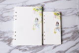 cute flowers girl planner inserts/  filofax personal inserts/ blank filofax a5 inserts/PRINTED garden Kawaii  inserts