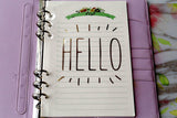 Set of 12 Hello love  Planner dividers/beautiful flowers plastic planner dividers /A5 size A6 size   planner dividers/