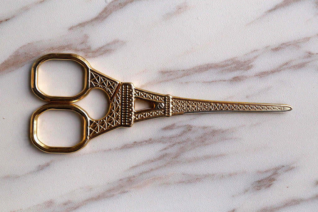 Eiffel Tower Sewing Scissor /Gold Antique Vintage Scissors /embroidery –  DokkiDesign