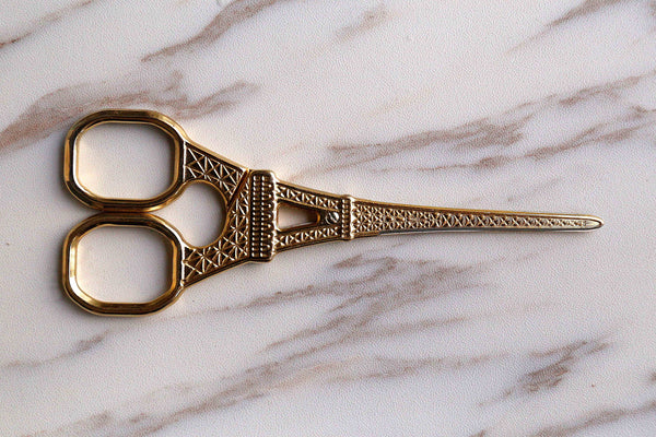 Eiffel Tower Sewing Scissor /Gold Antique Vintage Scissors /embroidery scissors/cute stationery/planner accessories/cute stationery