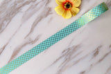 TURQUOISE AQUA GOLD Foil Washi Tape/Turquoise & Gold Foil grid Washi Tape/Gold Foil grid Washi Tape/ washi tape / gift wrapping tape