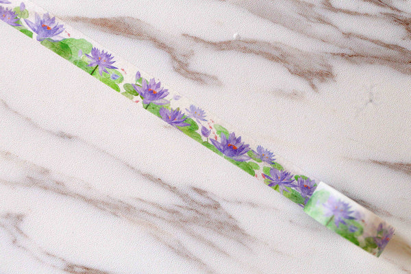 Lotus washi tape/  Purple Washi Tape/Purple Lotus washi tape/Purple Plant Washi Tape / Masking tape/ japanese washi tape