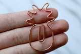 3pc Pineapple Planner Paper Clips, rose gold bookmarks Metal Paper Clip /Binder Clips,  Office Supplies, Midori Clip Planner Accessories