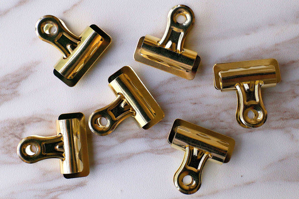 Two color brass paper cilps / Brass Metal Paper Clips/ Binder Clips/Metal Paper Clip/Office Supplies/Office Supplies
