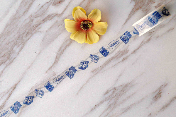 blue  Camera Washi Tape/ Vintage, Photo, Photography Washi tape/ Camera Washi Tape/Planner Supplies/planner accessories/T134