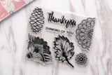 Beautiful leaves  clear  Stamp/flowers and leaves clear  Stamps/Thank  you  clear stamp/Travel Stamps/Journal Accessories clear stamp
