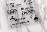 Happy birthday  clear  Stamp/Party clear  Stamps/birthday wishes  clear stamp/Travel Stamps/Journal Accessories clear stamp