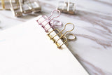 4pc  Paper Clips, gold bookmarks Metal Paper Clip,colorful Binder Clips,  Office Supplies, Midori Clip Planner Accessories