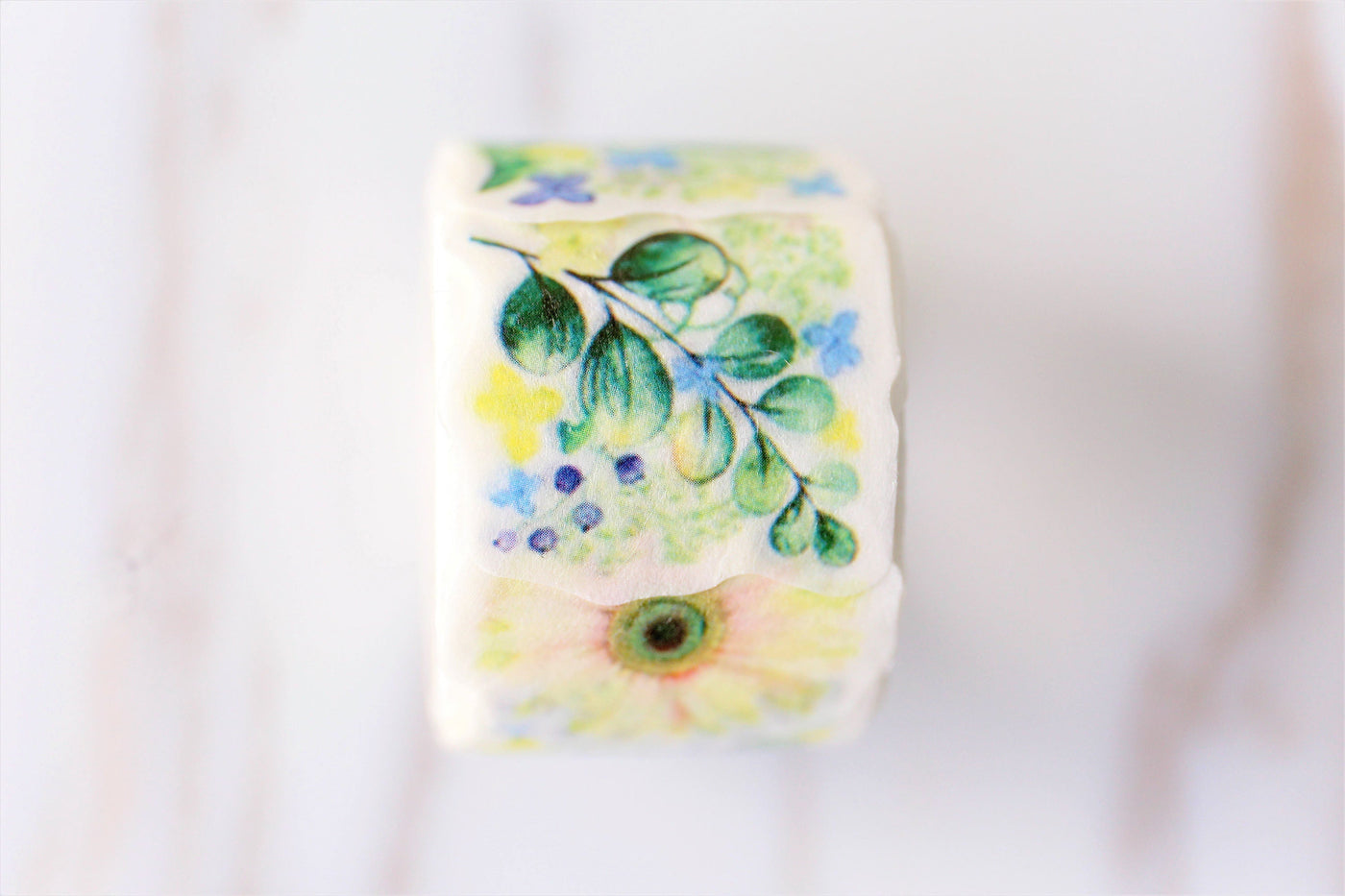 Yellow & Oange Daisy  Washi Tape/ plower petal Striped Washi tape / flower Masking tape/ japanese washi tape/Planner Supplies