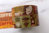 Retro Poster Wide Washi Tape / Coffee Washi tape/Retro Japanese stationery /wide washi tape/drink washi tape/T129