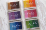 24 Colors Gradient Ink pad /Multicolor rainbows stamps/Ink Pads DIY Multicolor Papers Febric Wood Rainbows/Graduated Colors Rainbow Ink