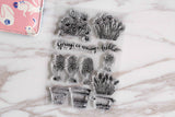 Spring is coming clear stamp/flowers clear stamp /Flowerpot clear stamp/botanical Stamps/Journal Accessories clear stamp