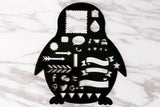 Penguin Silhouette STENCIL,/ Black Plastic /Arrow Stencil /Social Media Stencil/Planning accessory/Shape Stencil