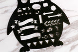 Penguin Silhouette STENCIL,/ Black Plastic /Arrow Stencil /Social Media Stencil/Planning accessory/Shape Stencil