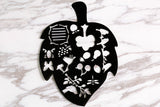 Leaf  Stencil / Black Plastic /Nature-Themed Stencil/Bullet Journal Stencil/Bird Stencil/Fruit Stencil/Stork Stencil