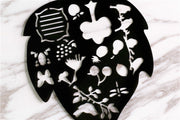 Leaf  Stencil / Black Plastic /Nature-Themed Stencil/Bullet Journal Stencil/Bird Stencil/Fruit Stencil/Stork Stencil
