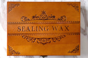 Custom your own logo  Wax Seal box set /wedding gift box set  wedding Wood Gift Box /birthday gift box