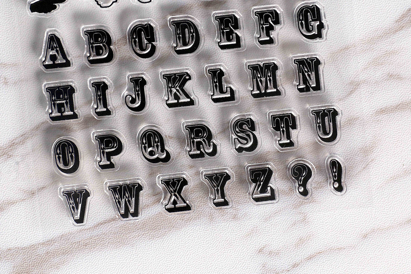 Capital clear stamp /Alphabet clear stamps/handwritten clear stamp/Letter transparent stamp/Planning accessory
