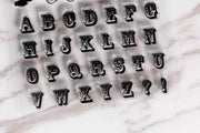 Capital clear stamp /Alphabet clear stamps/handwritten clear stamp/Letter transparent stamp/Planning accessory