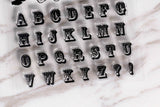 Capital clear stamp /Alphabet clear stamps/handwritten clear stamp/Letter transparent stamp/Planning accessory