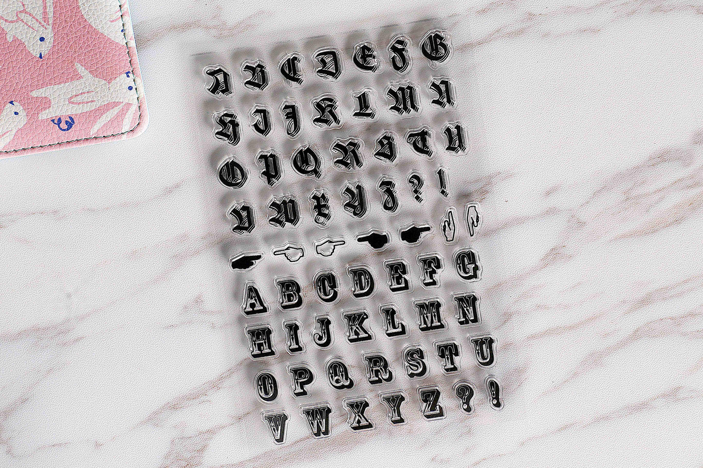 Capital clear stamp /Alphabet clear stamps/handwritten clear stamp/Letter transparent stamp/Planning accessory