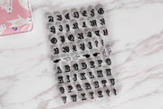 Capital clear stamp /Alphabet clear stamps/handwritten clear stamp/Letter transparent stamp/Planning accessory
