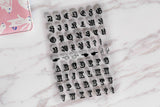 Capital clear stamp /Alphabet clear stamps/handwritten clear stamp/Letter transparent stamp/Planning accessory