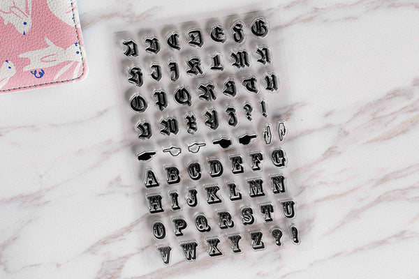 Capital clear stamp /Alphabet clear stamps/handwritten clear stamp/Letter transparent stamp/Planning accessory