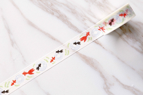 Gold Fish washi tape/Fish washi tape/Gold Fish Decorative Tape/fish masking tape/deco tape