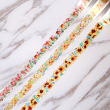 set of 3  Yellow & Orange  Flower  Washi Tape/Chinese trumpet creeper washi tape /Sunflower  Washi tape/Tulips washi  tape/Planner Supplies