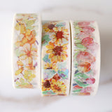 set of 3  Yellow & Orange  Flower  Washi Tape/Chinese trumpet creeper washi tape /Sunflower  Washi tape/Tulips washi  tape/Planner Supplies