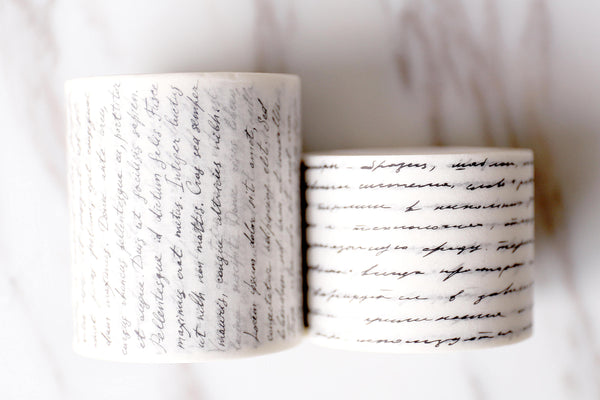 2 sizes Available Wide Hand Letters Washi  tape / Hand Writing Washi tape / Masking tape/ japanese washi tape/Planner Supplies