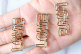 3pc Love Paper Clips, gold bookmarks Metal Paper Clip,Binder Clips,  Office Supplies, Midori Clip Planner Accessories