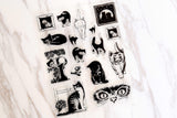 Cats Clear Stamp/ Acrylic stamp/ transparent stamp/Planner Stamps/Stamp Set/travel Stamps/Planning accessory/