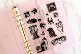 Cats Clear Stamp/ Acrylic stamp/ transparent stamp/Planner Stamps/Stamp Set/travel Stamps/Planning accessory/