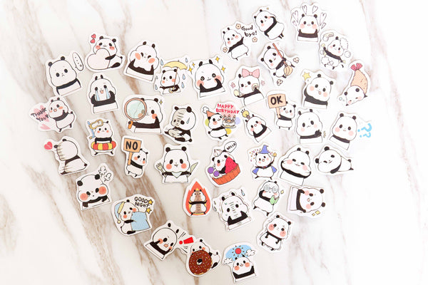 Panda sticker set/ animals Planner Stickers/winter holiday stickers/ Filofax Stickers/Lap top stickers/Scrapbook Sticker