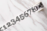 Gothic Numbers Washi Tape/ number and Symbol Black and White Washi Tape/ Japanese Washi Masking Tape/